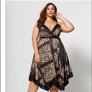 IONA CHAIN & LEOPARD PRINT SCARF DRESS